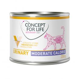 6 x 185 g / 200 g Concept for Life Veterinary Diet zum Sonderpreis! - Urinary Moderate Calorie Huhn (6 x 200 g)