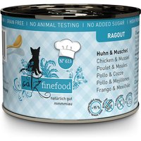 6 x 190 g | catz finefood | No. 613 Huhn & Muschel Ragout | Nassfutter | Katze