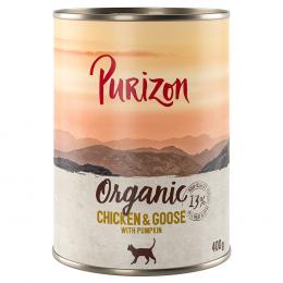 6 x 200 g / 400 g Purizon Adult zum Probierpreis -  Purizon Organic Huhn und Gans mit Kürbis (6 x 400 g)