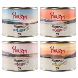 6 x 200 g / 400 g Purizon Adult zum Probierpreis - Purizon Organic Mixpaket 4 Sorten (6 x 200 g)