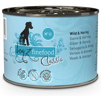 6 x 200 g | dogz finefood | No.12 Wild & Hering Classic | Nassfutter | Hund