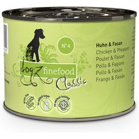 6 x 200 g | dogz finefood | No.4 Huhn & Fasan Classic | Nassfutter | Hund