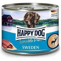 6 x 200 g | Happy Dog | Sweden Sensible Pure | Nassfutter | Hund