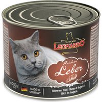 6 x 200 g | Leonardo | Reich an Leber Quality Selection | Nassfutter | Katze