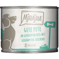 6 x 200 g | Mjamjam | Gute Pute Mahlzeit | Nassfutter | Hund