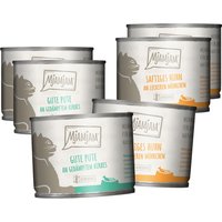 6 x 200 g | Mjamjam | Mixpaket Pute und Huhn Mahlzeit | Nassfutter | Katze