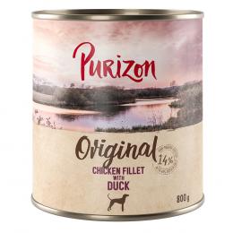 6 x 400/800 g Purizon Nassfutter zum Sonderpreis - NEU: Hühnerfilet mit Ente, Karotten und Brombeeren (6 x 800 g)