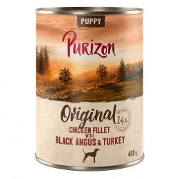6 x 400/800 g Purizon Nassfutter zum Sonderpreis - NEU: Puppy: Hühnerfilet mit Black-Angus-Rind & Pute (6 x 400 g)