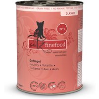6 x 400 g | catz finefood | No.3 Geflügel Classic | Nassfutter | Katze