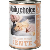 6 x 400 g | daily choice | Fleischmenü mit Ente | Nassfutter | Katze