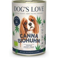 6 x 400 g | Dog’s Love | BIO Huhn mit Hanf Canna | Nassfutter | Hund