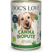 6 x 400 g | Dog’s Love | BIO Pute mit Hanf  Canna | Nassfutter | Hund