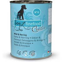 6 x 400 g | dogz finefood | No.12 Wild & Hering Classic | Nassfutter | Hund