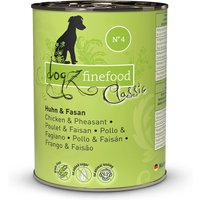 6 x 400 g | dogz finefood | No.4 Huhn & Fasan Classic | Nassfutter | Hund