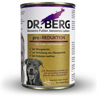 6 x 400 g | Dr. Berg Tiernahrung | pro-REDUKTION mit Huhn und Pastinake Diät | Nassfutter | Hund