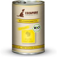 6 x 400 g | Escapure | BIO Puten Pfandl Adult | Nassfutter | Hund