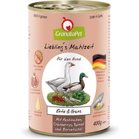 6 x 400 g | GranataPet | Ente & Gans Liebling's Mahlzeit | Nassfutter | Hund
