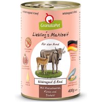6 x 400 g | GranataPet | Wildragout & Rind Liebling's Mahlzeit | Nassfutter | Hund