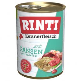 6 x 400 g RINTI Kennerfleisch + 100 g Filetto Pouch in Jelly mit Ente & Gemüse gratis! - Pansen