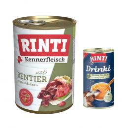 6 x 400 g RINTI Kennerfleisch + 185 ml Drinki mit Ente gratis! - Rentier