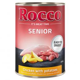 6 x 400 g Rocco Nassfutter zum Sonderpreis! -  Senior: Huhn mit Kartoffeln
