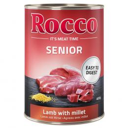 6 x 400 g Rocco Nassfutter zum Sonderpreis! - Senior: Lamm mit Hirse