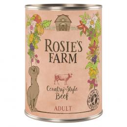 6 x 400 g Rosie's Farm zum Sonderpreis! - Adult: Rind