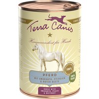 6 x 400 g | Terra Canis | Pferd mit Amaranth, Pfirsich und roter Beete Classic | Nassfutter | Hund