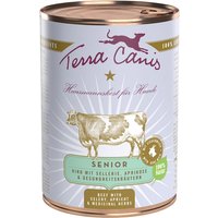 6 x 400 g | Terra Canis | Rind mit Sellerie, Aprikose & Gesundheitskräutern Senior | Nassfutter | Hund