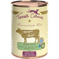 6 x 400 g | Terra Canis | Rind Pur Fleisch Pur | Nassfutter | Hund