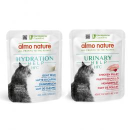 6 x 50 g Almo Nature HFC Hydration Help + 6 x 50 g Urinary Help zum Sonderpreis! - Ziegenmilch + Hühnerfilet mit Cranberrys