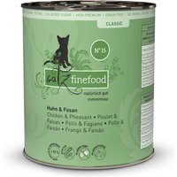 6 x 800 g | catz finefood | No.15 Huhn & Fasan Classic | Nassfutter | Katze