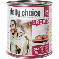 6 x 800 g | daily choice | mit Rind | Nassfutter | Hund
