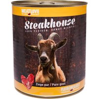 6 x 800 g | Fleischeslust | Ziege Pur Steakhouse | Nassfutter | Hund