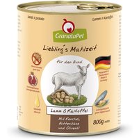 6 x 800 g | GranataPet | Lamm & Kartoffel Liebling's Mahlzeit | Nassfutter | Hund