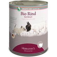 6 x 800 g | Herrmanns | Bio-Rind Reinfleisch Kreativ-Mix | Ergänzung,Nassfutter | Hund,Katze