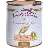 6 x 800 g | Terra Canis | Pute mit Papaya, Borretsch & Gesundheitskräutern Senior | Nassfutter | Hund