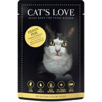 6 x 85 g | Cats Love | Huhn mit Leinöl und Löwenzahn Classic Pur | Nassfutter | Katze