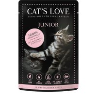 6 x 85 g | Cats Love | Junior Huhn mit Algenkalk und Distelöl Classic | Nassfutter | Katze