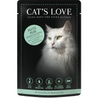 6 x 85 g | Cats Love | Pute mit Lachsöl und Katzengamander Classic Pur | Nassfutter | Katze