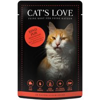 6 x 85 g | Cats Love | Rind mit Distelöl und Löwenzahn Classic Pur | Nassfutter | Katze
