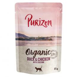 6 x 85 g Purizon Organic zum Sonderpreis! - Ente und Huhn mit Zucchini
