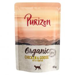 6 x 85 g Purizon Organic zum Sonderpreis! - Huhn und Gans mit Kürbis