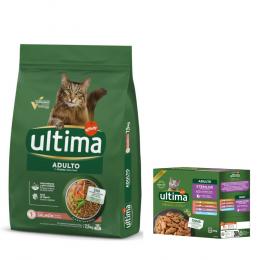 7,5 kg / 10 kg Ultima + passendes Nassfutter gratis! - 7,5 kg Adult Lachs + 8 x 85 g Sterilized Mix I