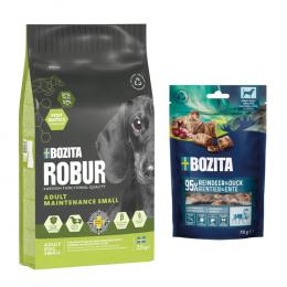 7,5 kg / 12 kg Bozita Robur + 2 x 70 g Meaty Bites mit Rentier & Ente gratis! - 7,5 kg Adult Maintenance Mini Huhn