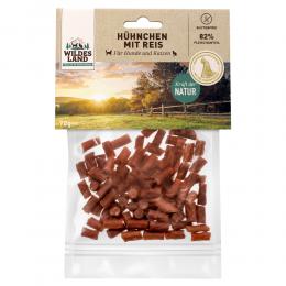 7 x 70 g | Wildes Land | Hühnchen mit Reis Fleischsnacks | Snack | Hund,Katze