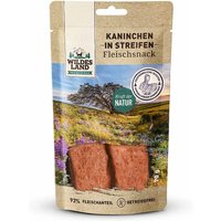 7 x 70 g | Wildes Land | Kaninchenfleisch in Streifen Fleischsnacks | Snack | Hund