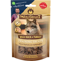 7 x 70 g | Wolfsblut | Wild Duck & Turkey - Ente, Truthahn und Süßkartoffel Training Treats | Snack | Hund
