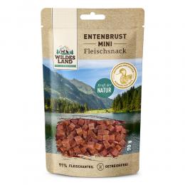 70 g | Wildes Land | Entenbrust Mini Fleischsnacks | Snack | Hund,Katze