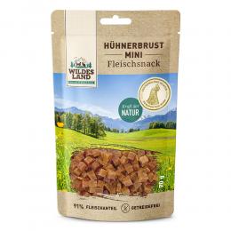 70 g | Wildes Land | Hühnerbrust Mini Fleischsnacks | Snack | Hund,Katze